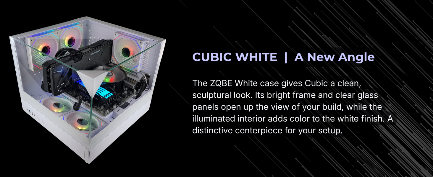 Cubic White ZQBE case design without a screen