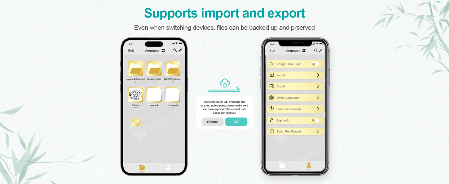 Supports import and export