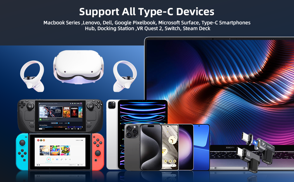USB C Magnetic Adapter 90 Degree