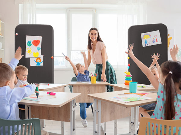 standing divider iron for classroom