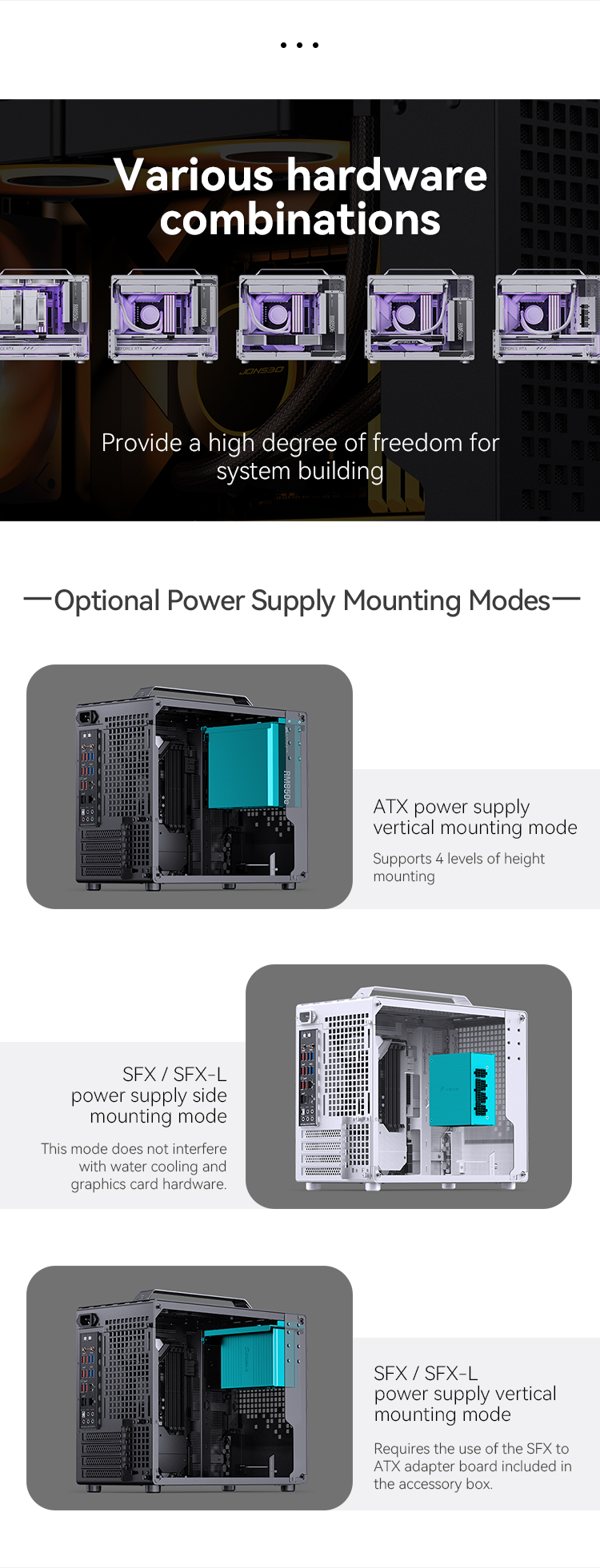 JONSBO Z20 Micro-ATX PC Case - Mini Tower With Detachable Handle, 240mm AIO Support