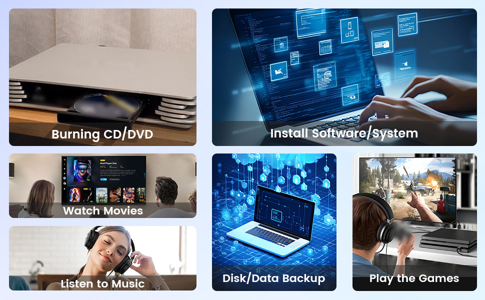 Specification:  Type: External DVD-RW  Material: ABS   Metal  Pattern: Inverted Triangle  CD Loading