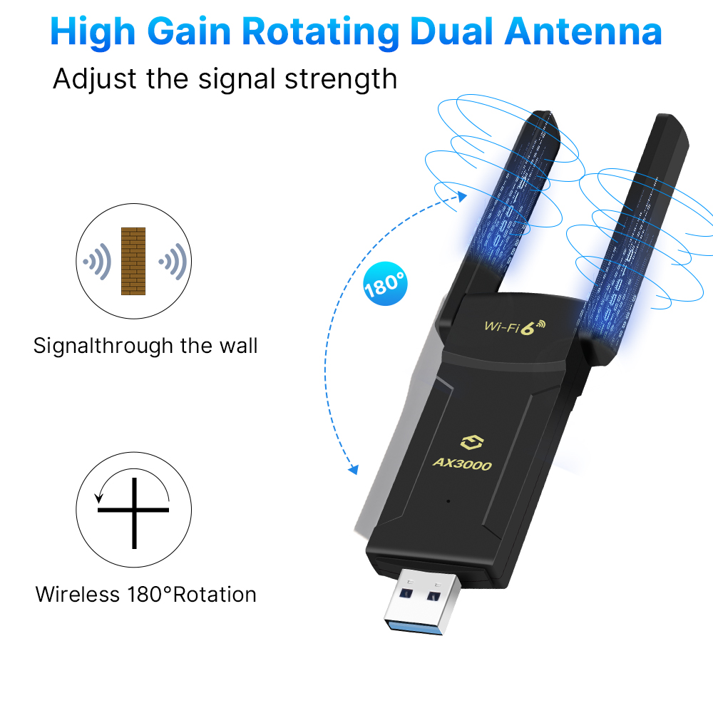 ax3000 usb wifi 6 bluetooth adapter