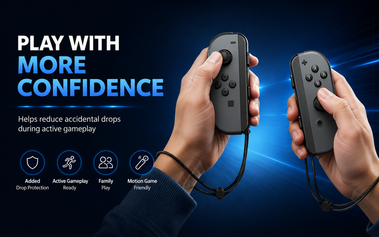 Joy-Con Drop Protection, Nintendo Switch Wrist Safety Strap