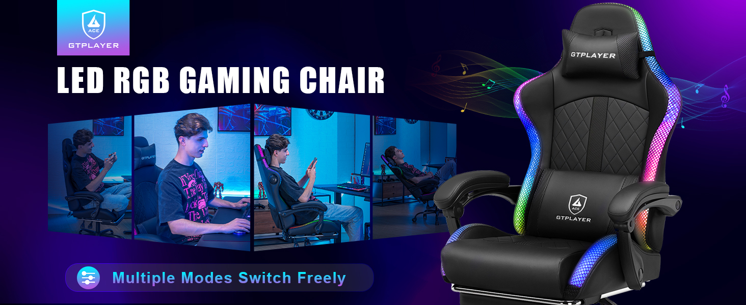 RGB Gaming Chair with Speakers