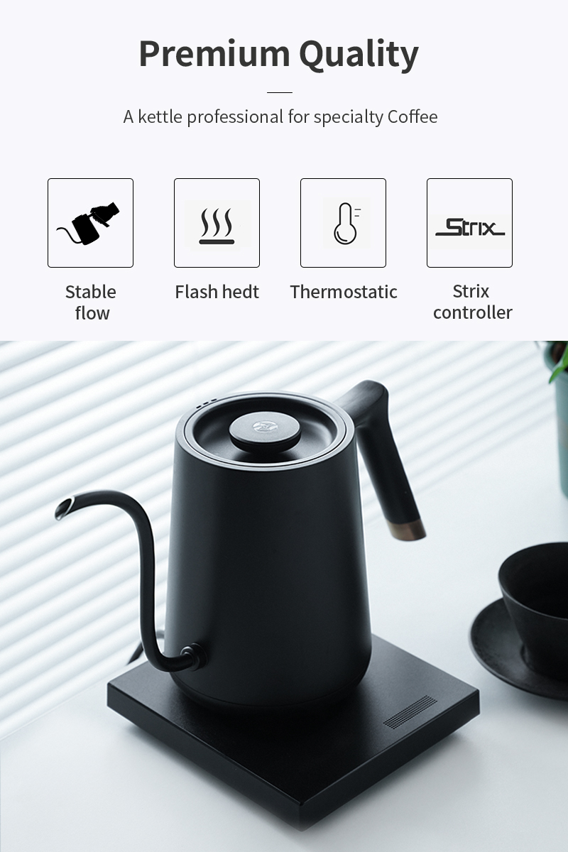 TIMEMORE Fish smart electric pour over kettle gooseneck variable  temperature-control hand brew 600ml 220V coffee pot - AliExpress