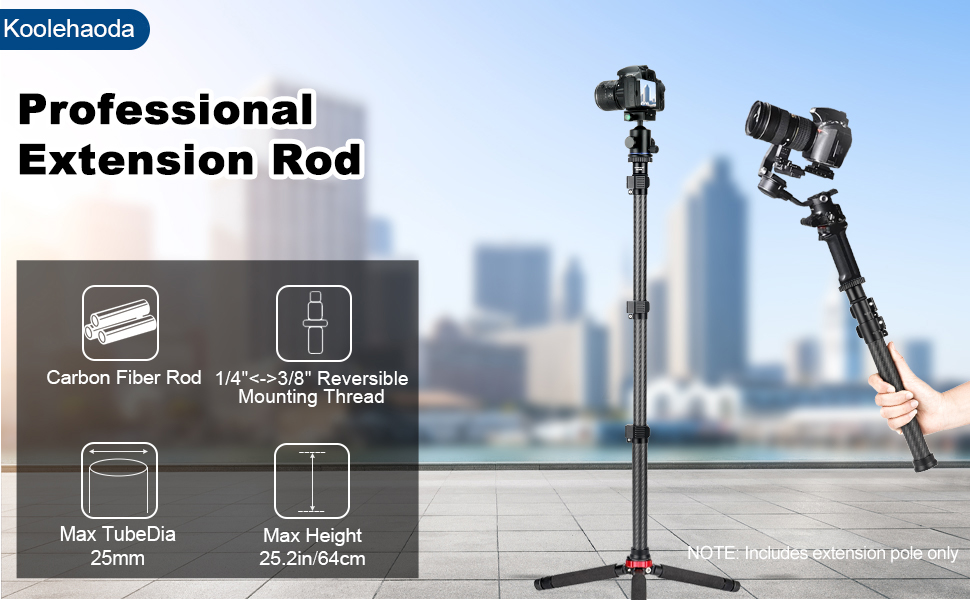 Carbon Fiber Tripod Extension Pole