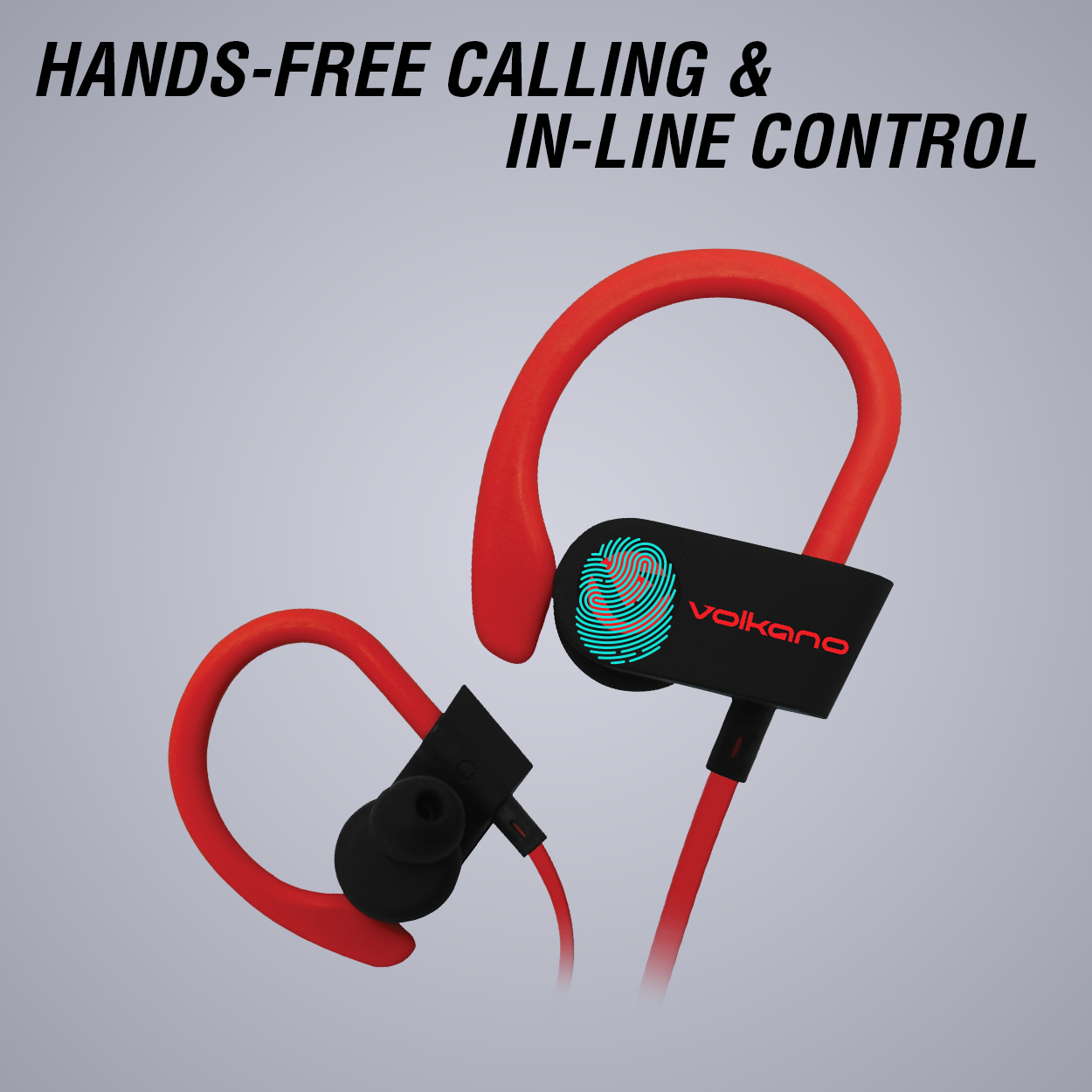 volkano race series wireless bluetooth earbuds hands-free calling