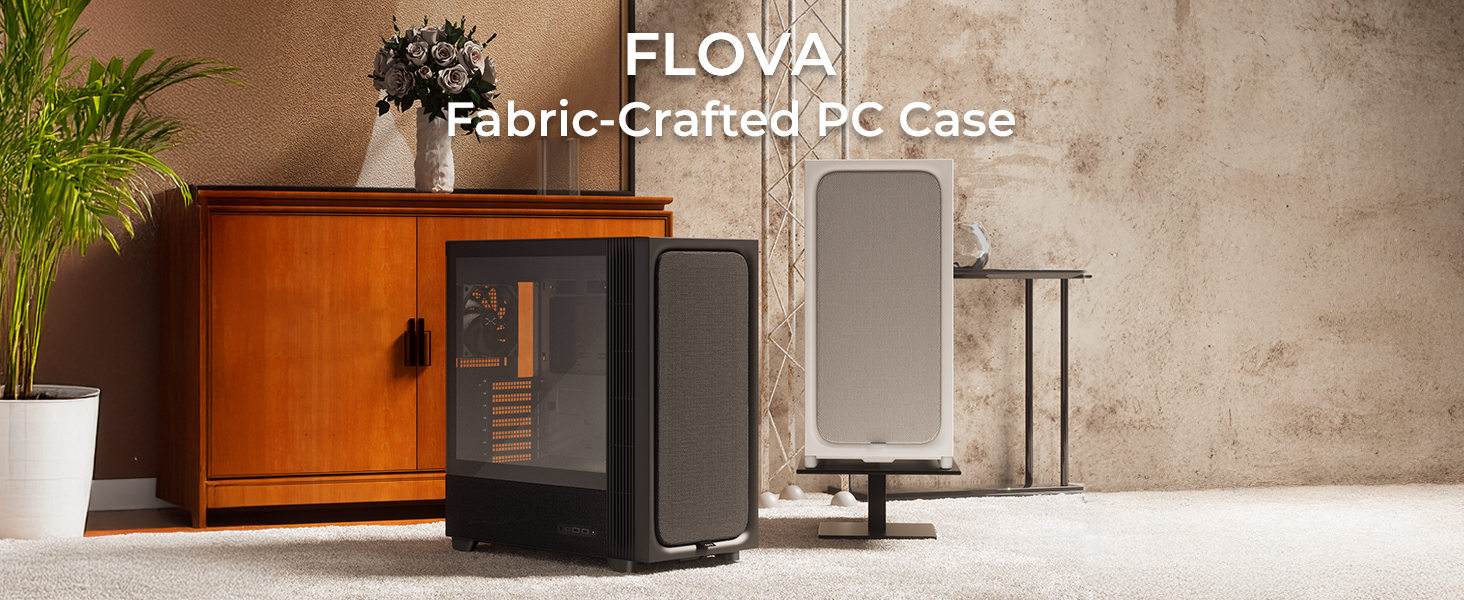 TRYX FLOVA Black Mid-Tower Fabric Crafted ATX PC Case
