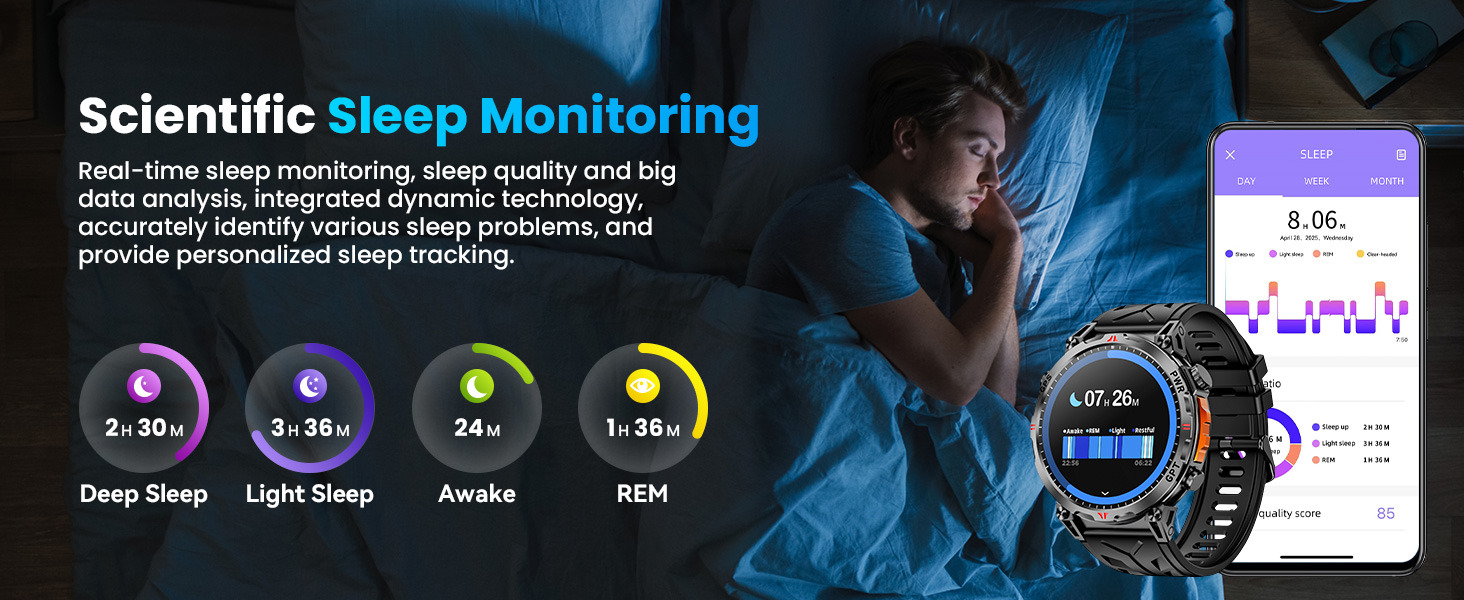 Military Smart Watch with GPS/Compass,Smartwatch with GPT Voice Assistant,1.56" AMOLED Screen