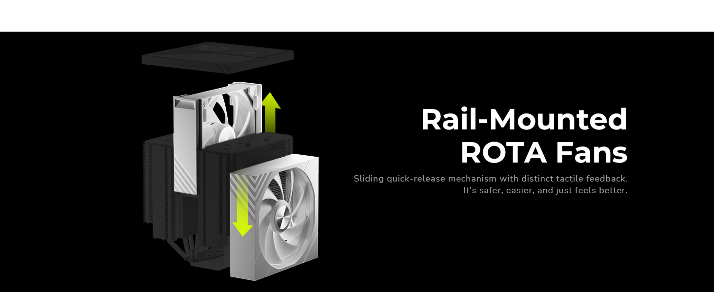 TRYX TURRIS 620 CPU Air Cooler Rail-Mounted ROTA Fans Dual Tower CPU Cooler