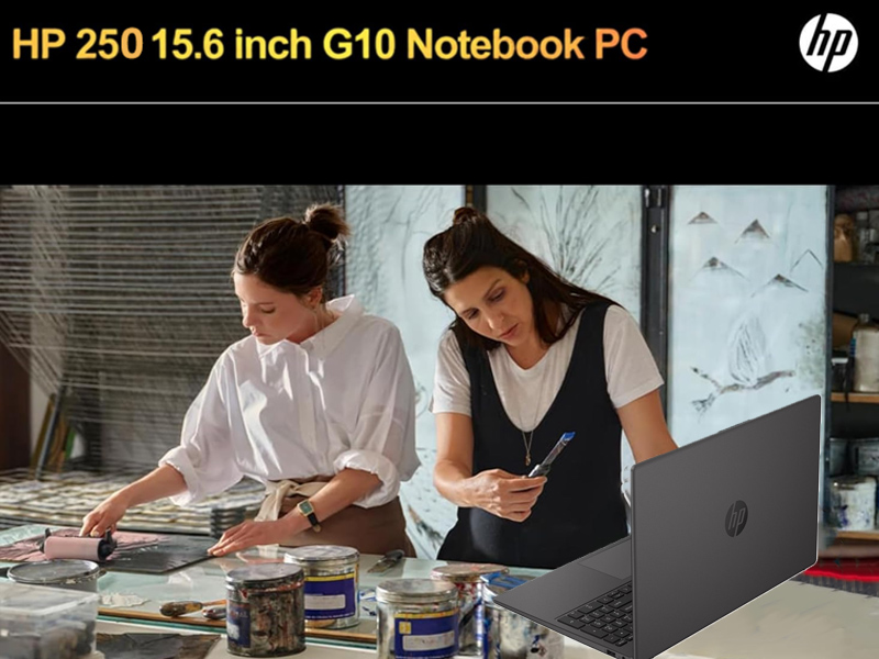 HP 250 G10 Notebook, Intel Core I5-1334U, 32 GB RAM DDR4, 1 TB SSD PCIe, 15.6" Full HD, Intel Iris Xe, Tastiera QWERTZ, FreeDOS, Colore Antracite – Perfetto Per Lavoro E Università