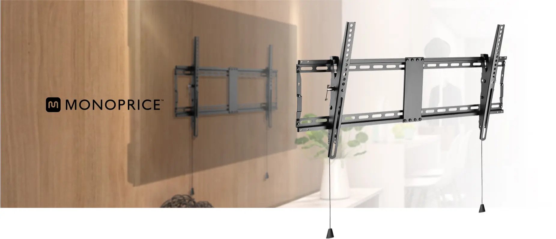 Low Profile Extra Wide Tilt TV Wall Mount Bracket for LED TVs 43in to 90in, Max Weight 154 lbs, VESA