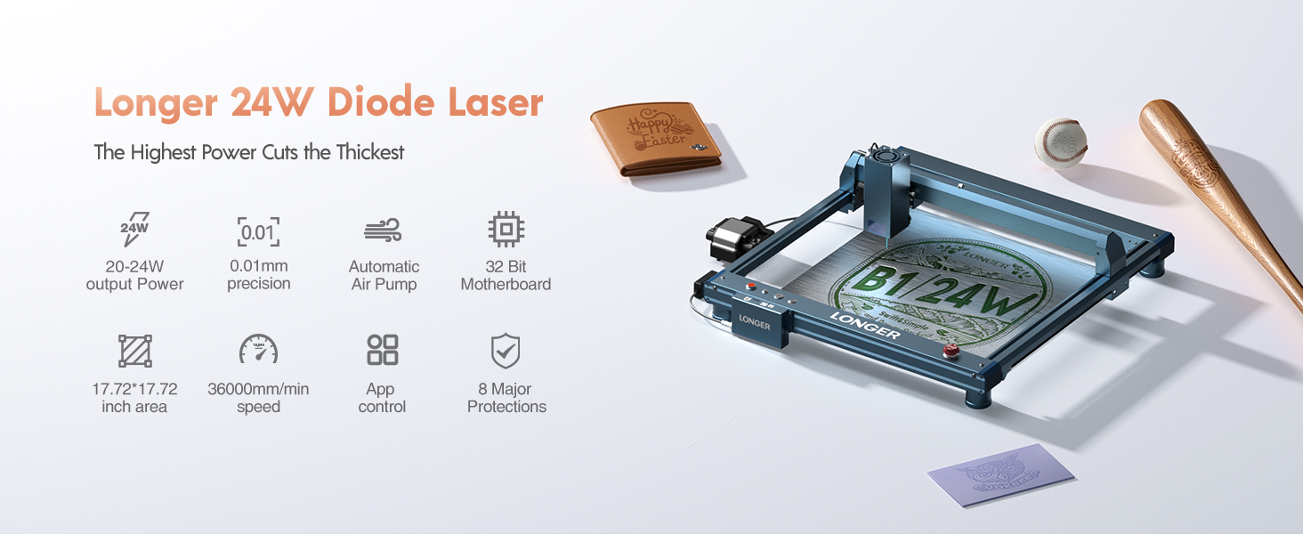Longer 24W Diode Laser
