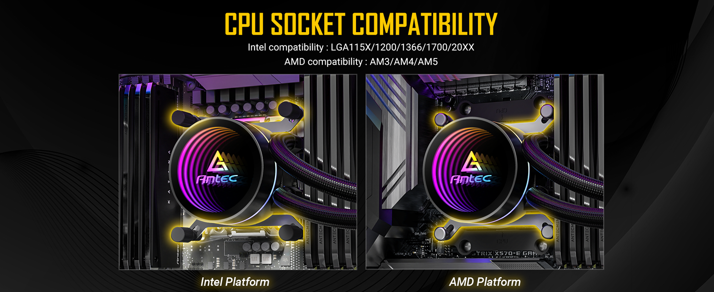 Antec Luna 360 ARGB AIO Liquid CPU Cooler