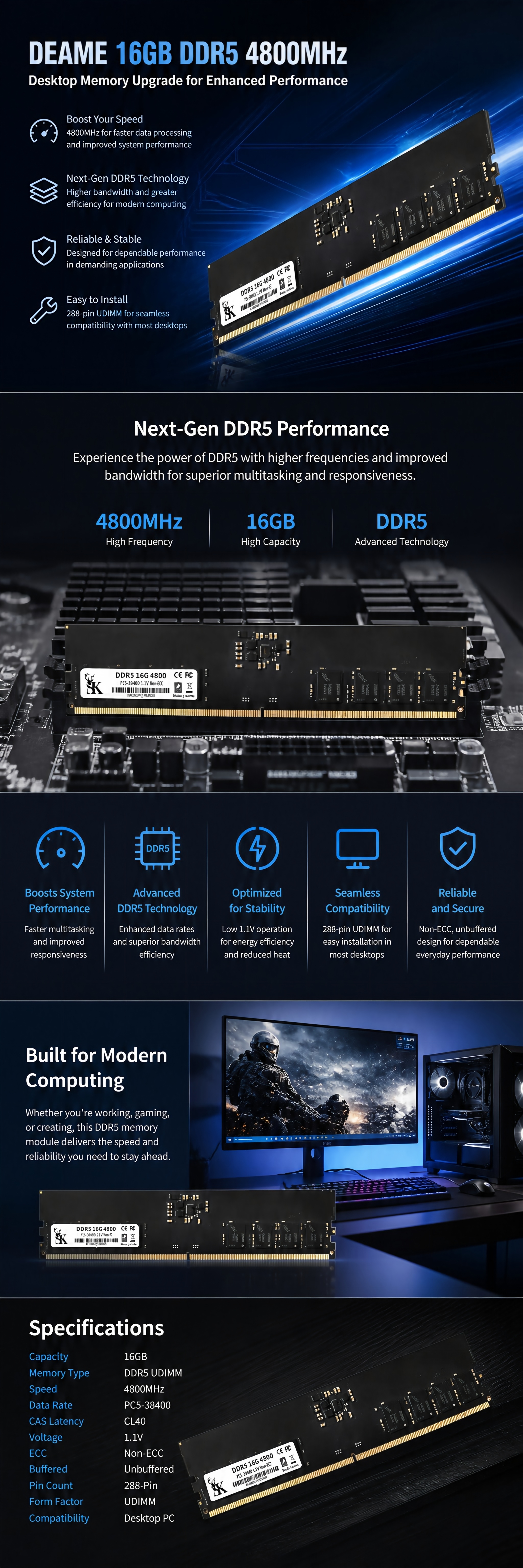 DDR5 4800 16G