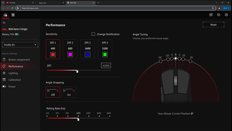 ASUS ROG Keris II Origin Wireless Gaming Mouse
