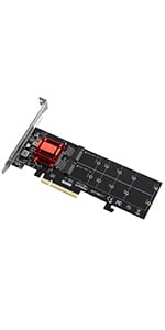 dual nvme to pcie adapter card