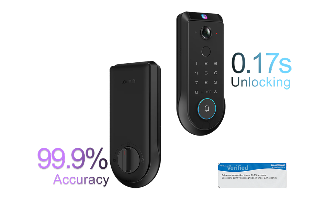 Lockin Veno Pro Palm Vein Video Smart Lock