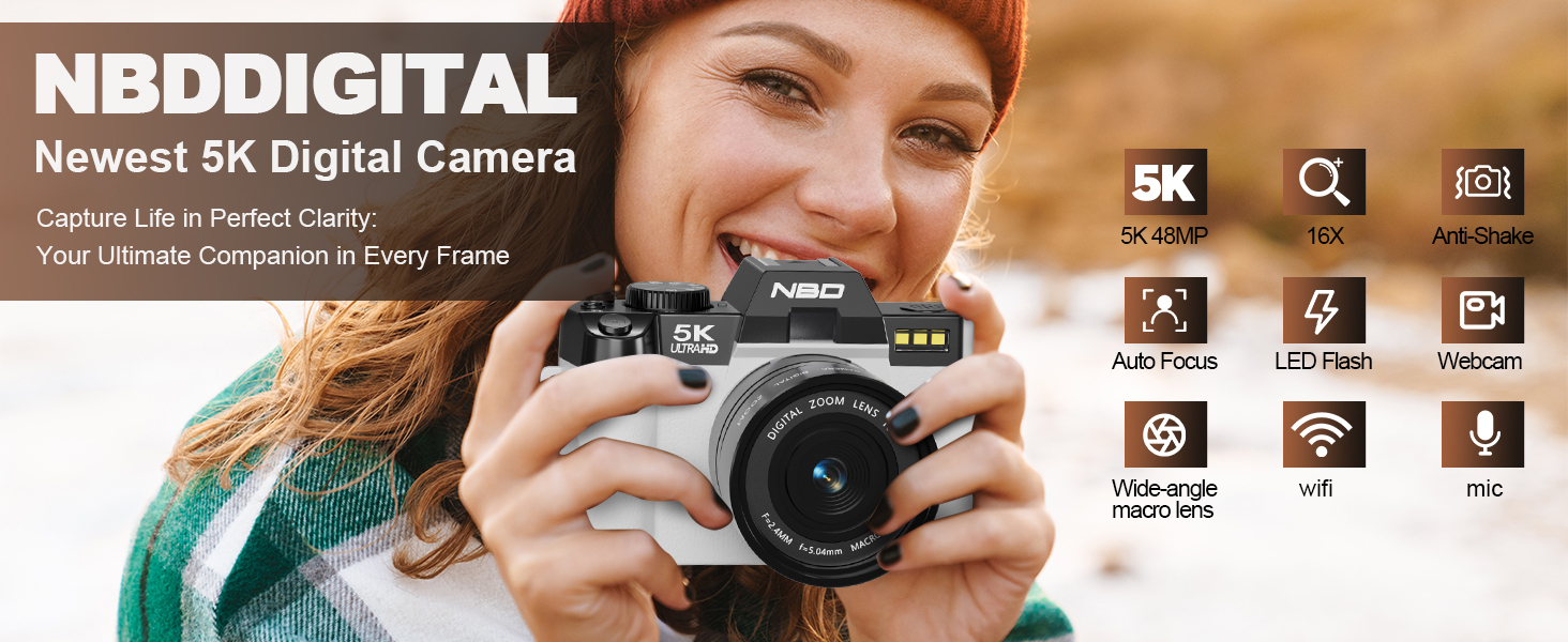 NBD DIGITAL Newest 5K Digital Camera