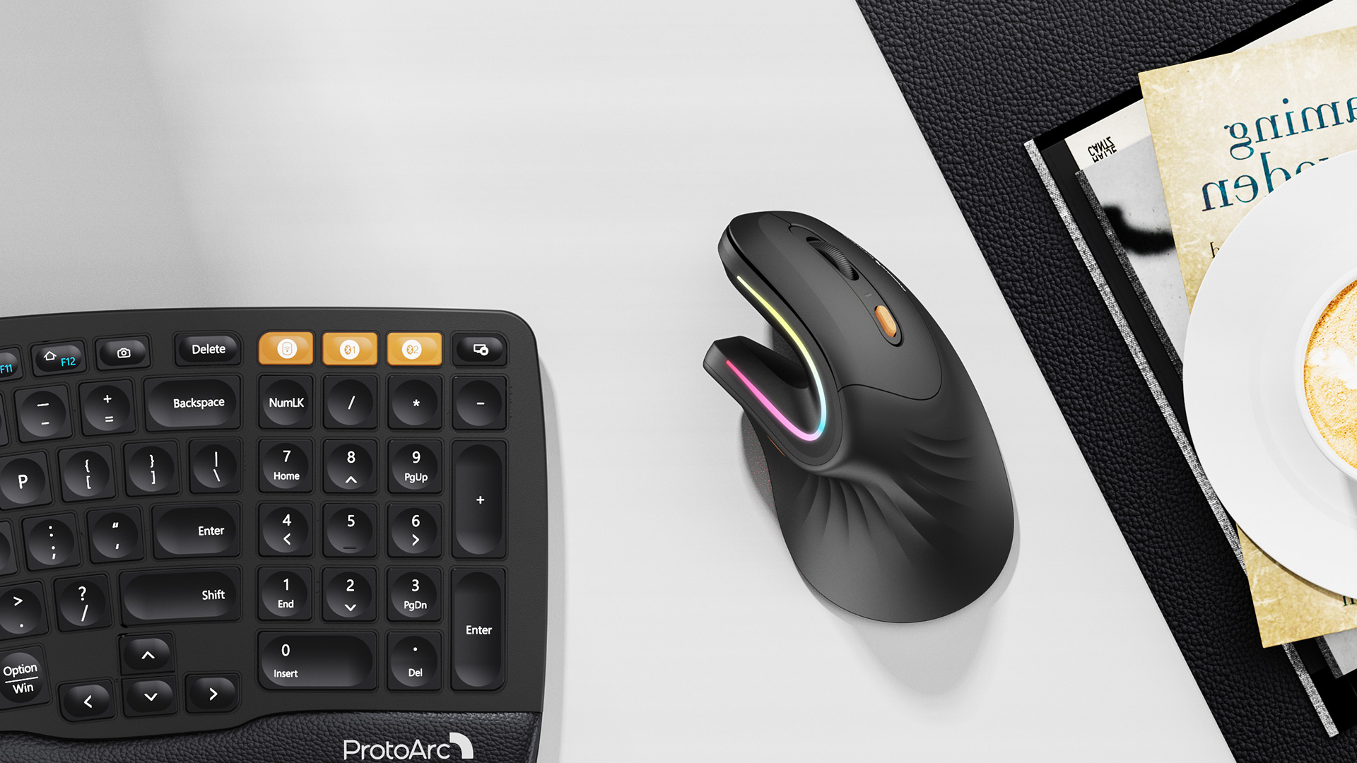 EM11 RGB Wireless Ergo Vertical Mouse