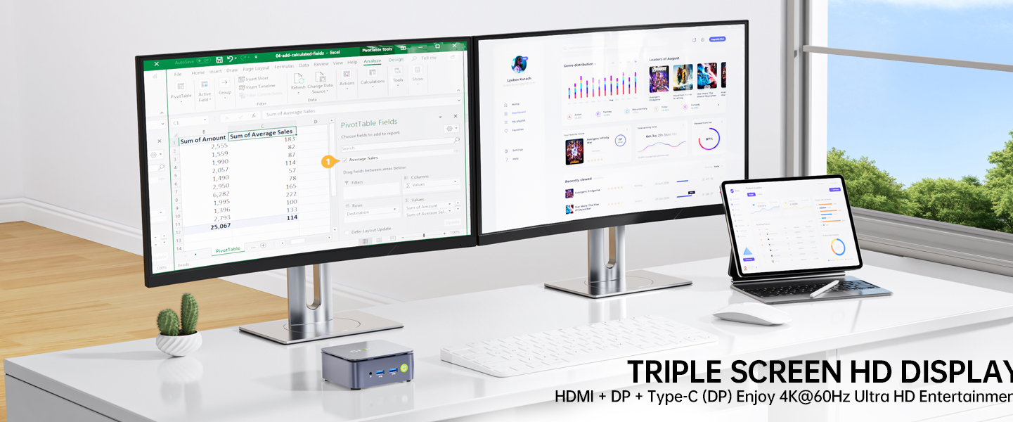 TRIPLE SCREEN DISPLAY