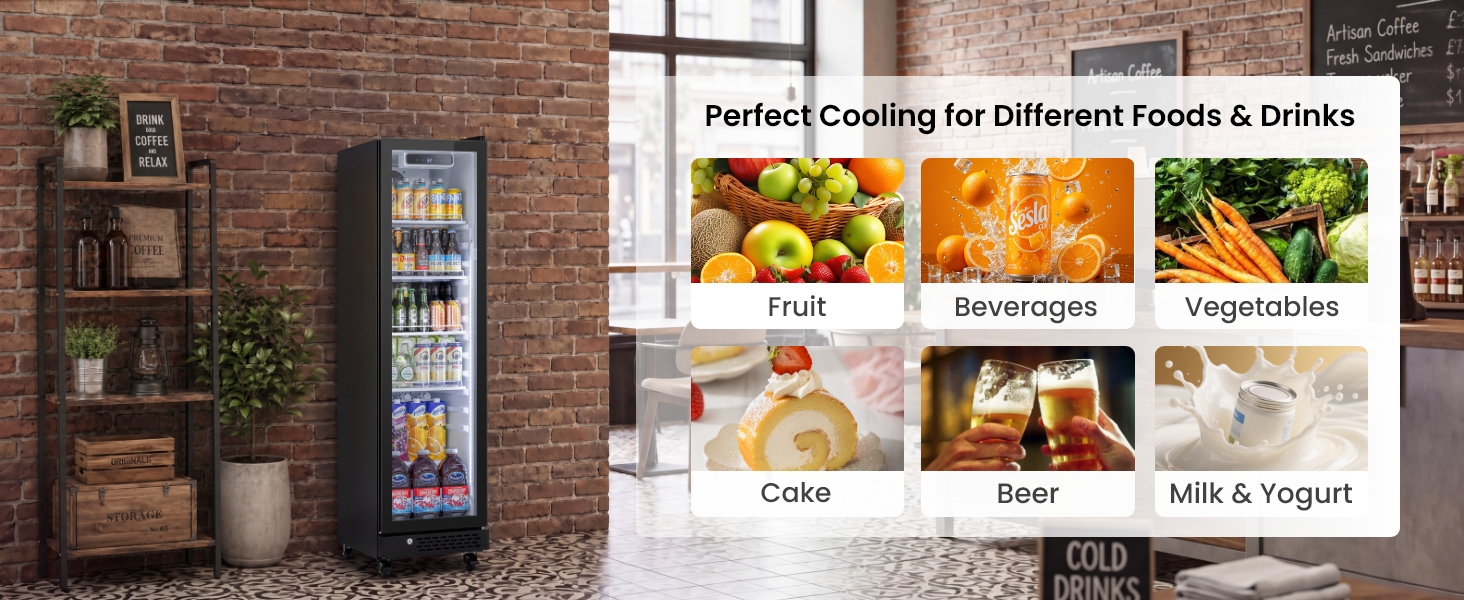 storage for different foods & drinks