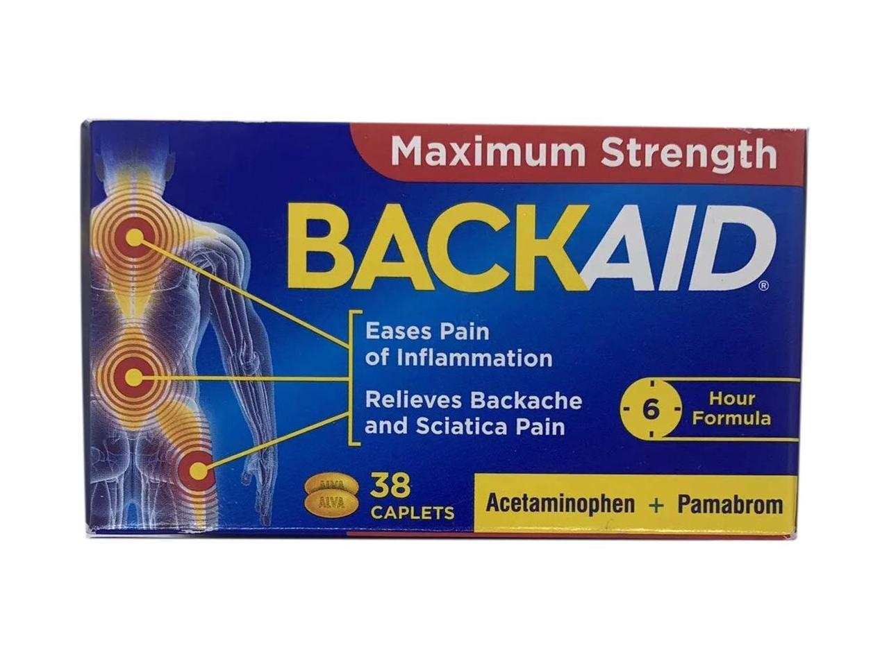 Backaid Max Maximum Strength Backache Leg Pain Relief 38 CT