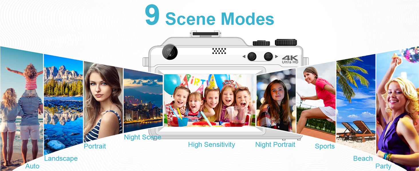 4K White Digital Camera