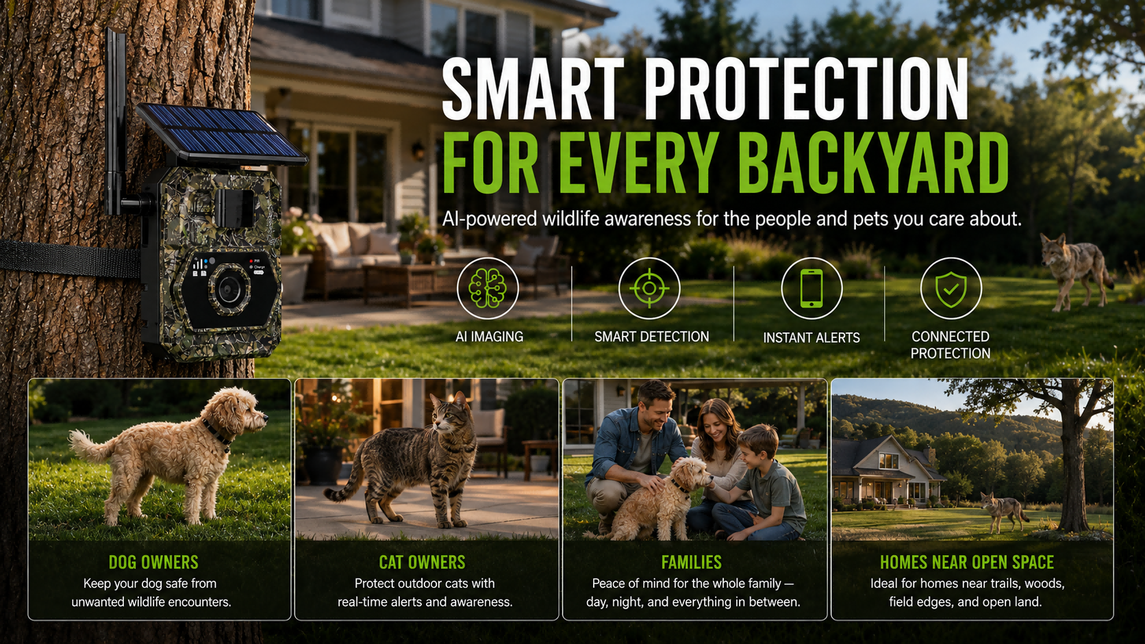Smart Outdoor Protection, Pet Security, Wildlife Monitoring