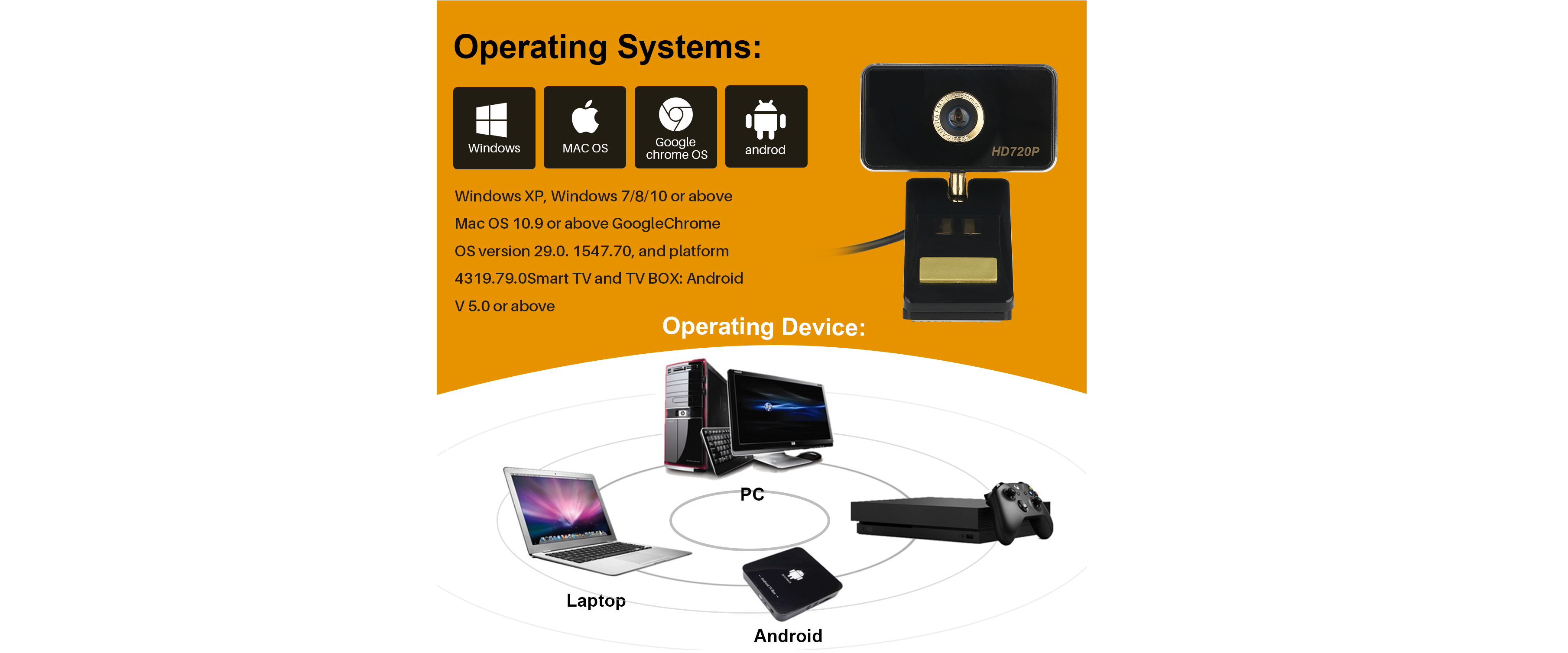 720P webcam multi system compatibility,works on PC,laptop,Android device