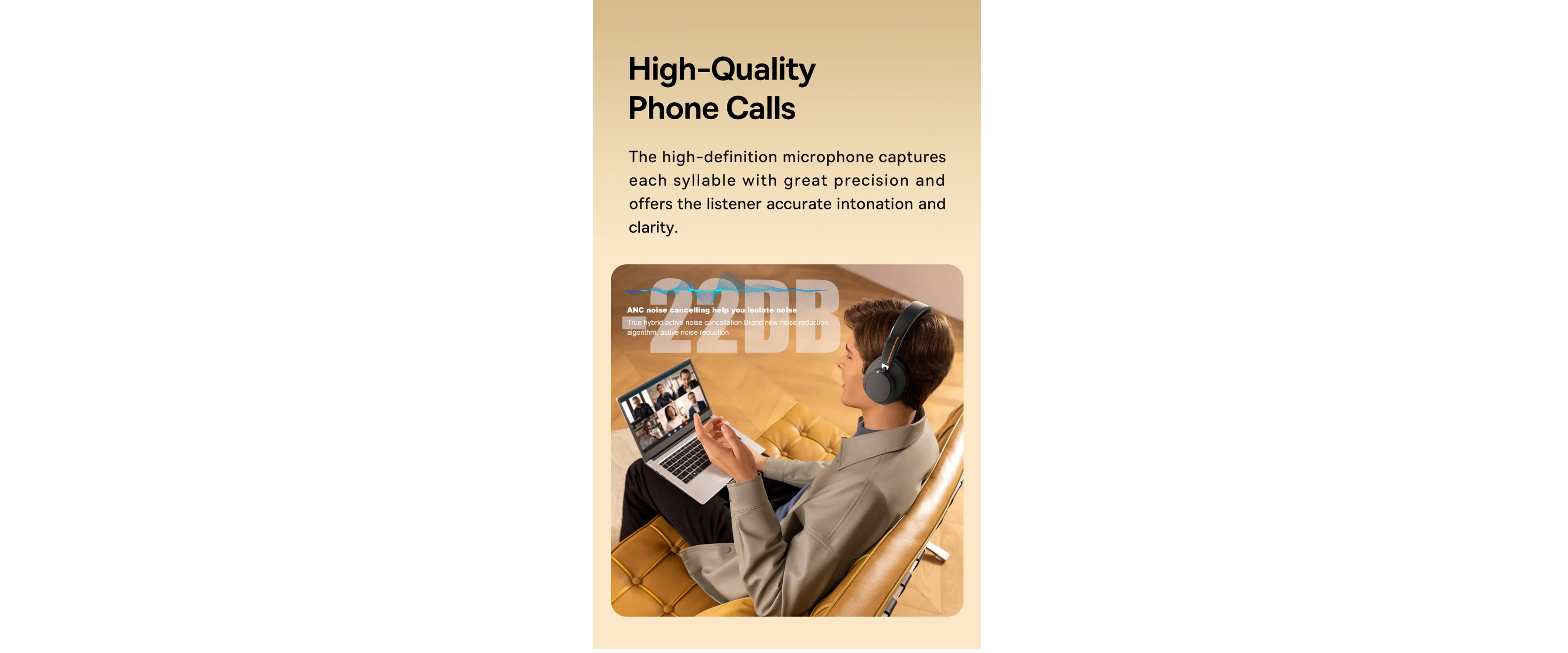 EACH ANC500, 22dB ANC, HD mic, clear calls
