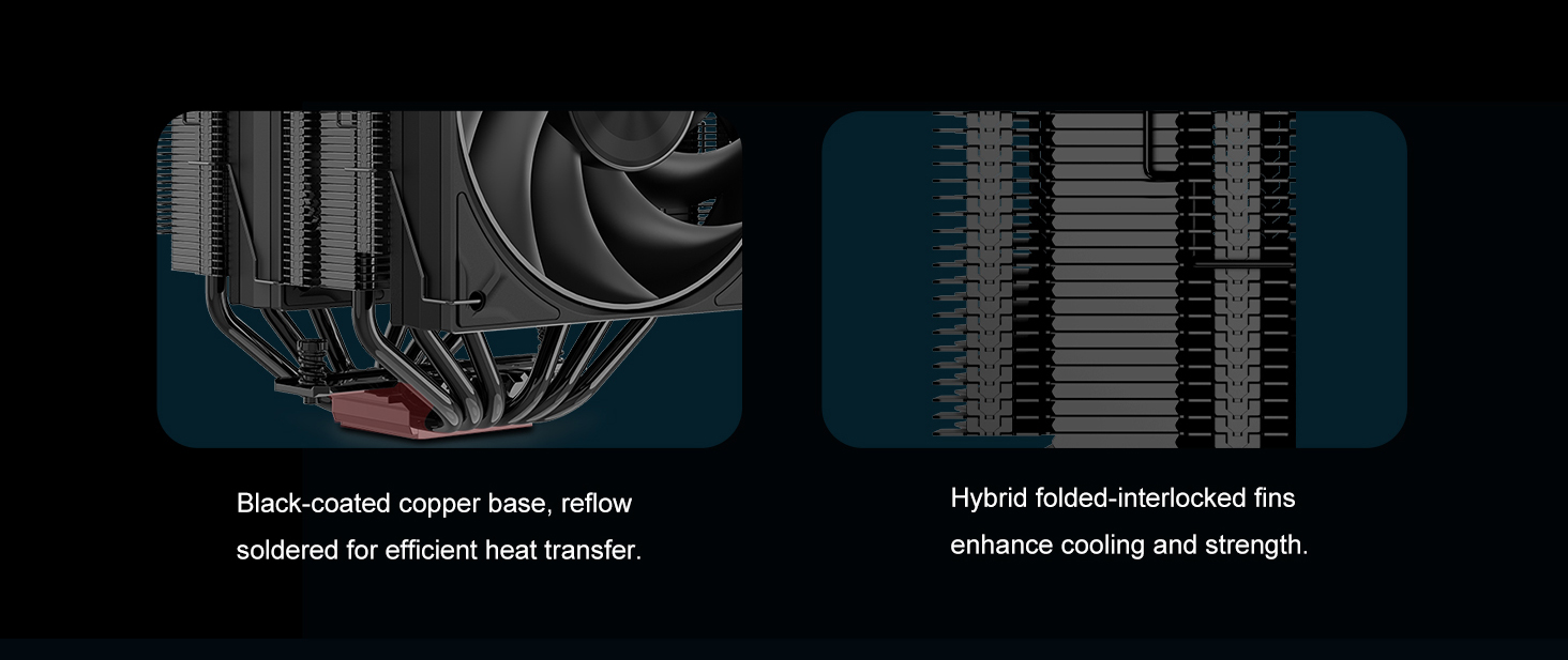 SAMA A60B Dual-Tower CPU Air Cooler Black