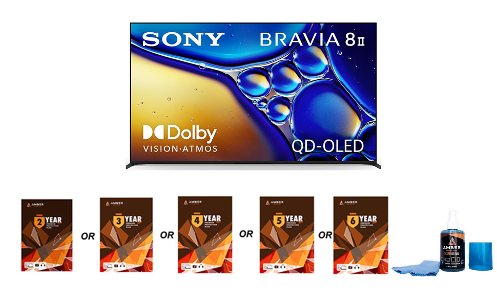Sony XR80M2 Series TV with Amber Protection Extended Coverage and Amber Protect Screen Cleaner