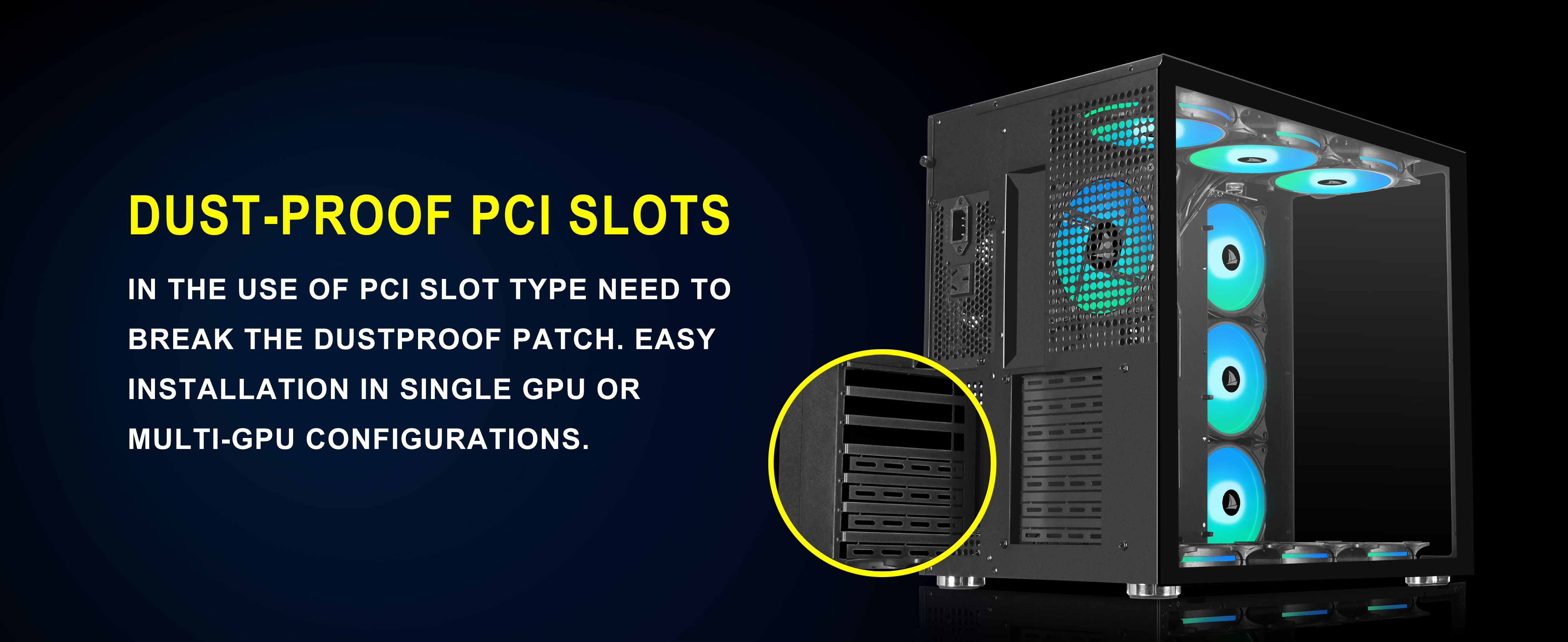 PC CASE ATX Mid Tower Case Tempered Glass Gaming Computer Case Without