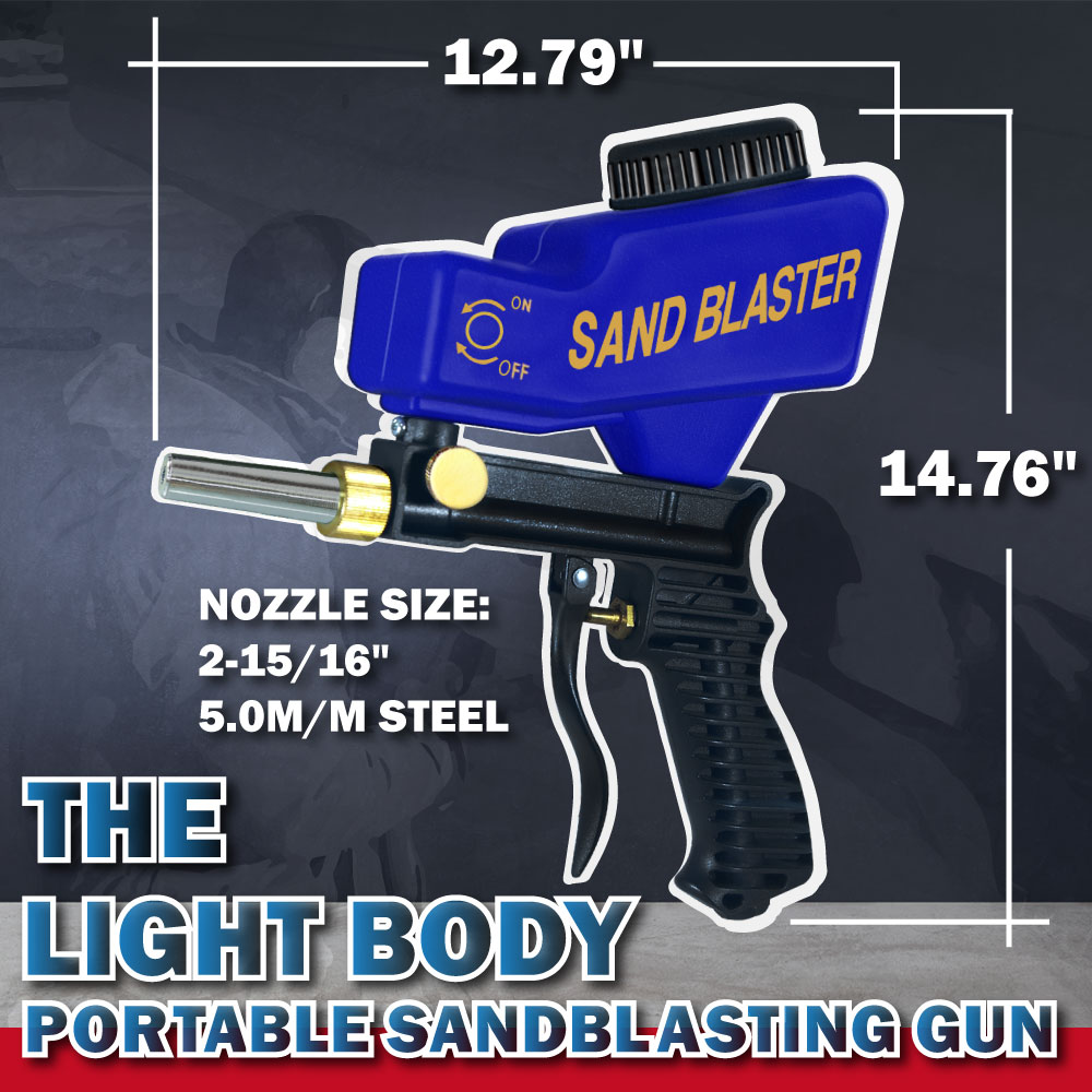 LEMATEC Sandblaster Gun With Hose Safety Glasses and Nozzles Sandblasting Kits