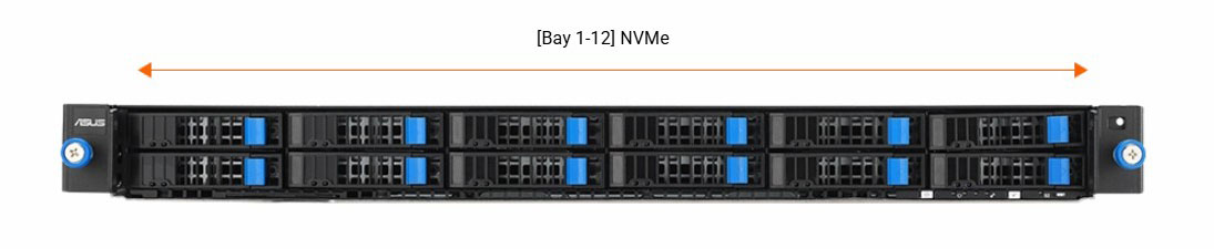 ASUS RS700A-E13-RS12U-2KW10G 1U Rackmount Server