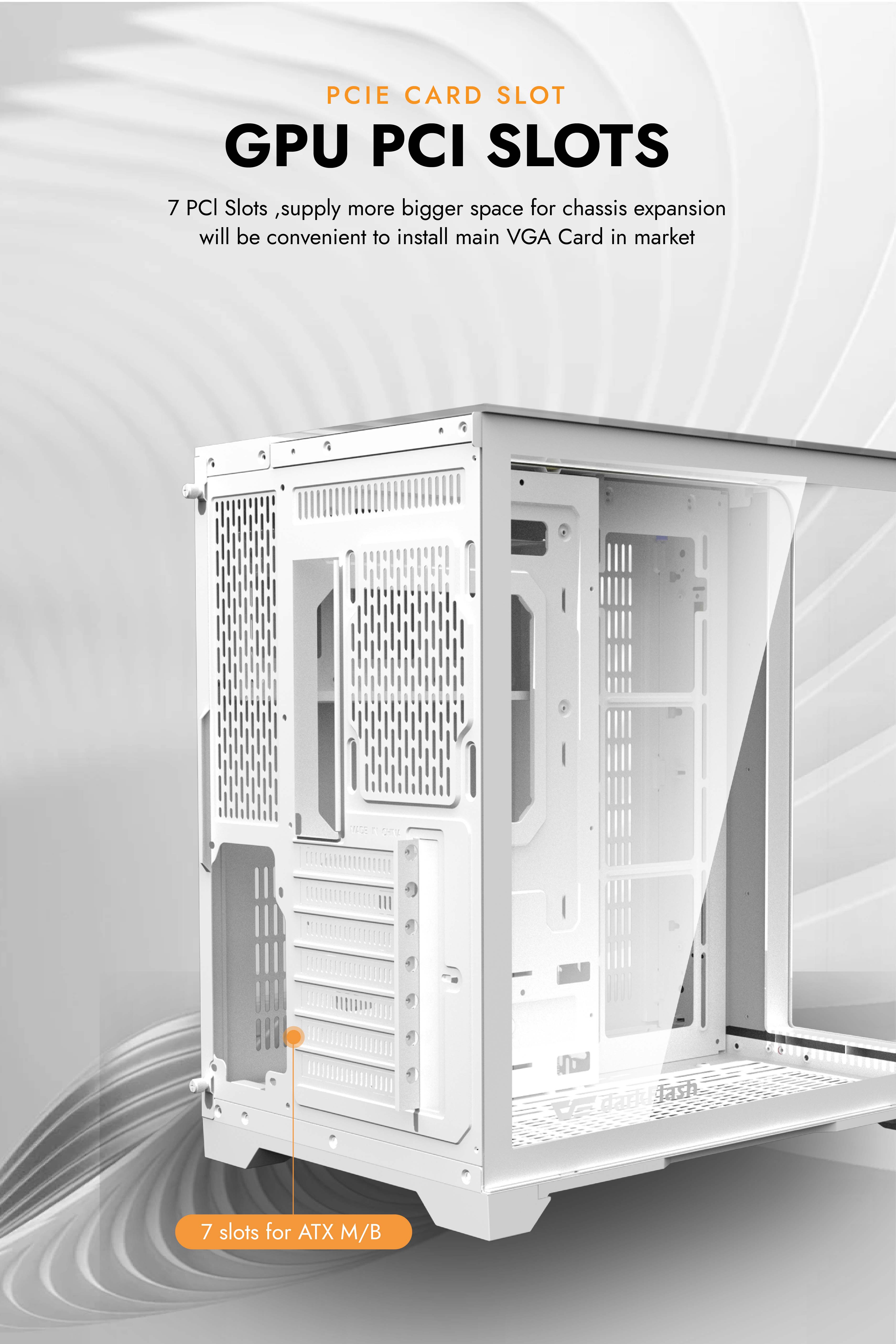 darkFlash L280, ATX Mid-Tower PC Gaming Case with Dual Real-Time Display