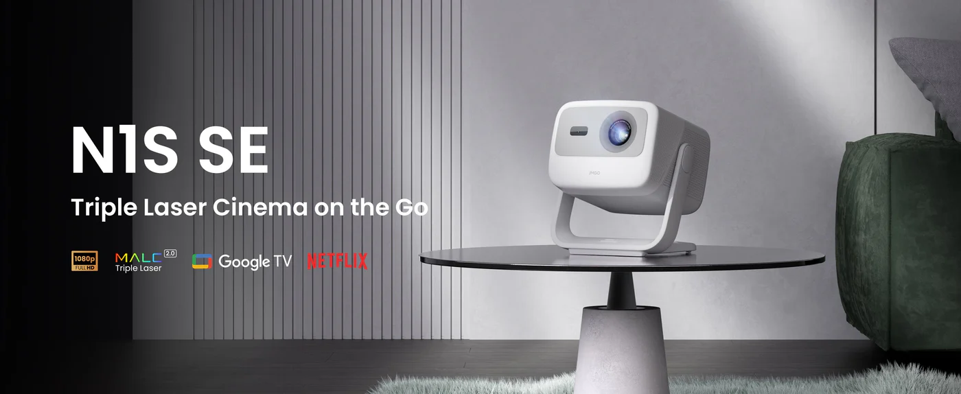 JMGO N1S SE 800 ISO Lumens Triple Laser Portable Projector
