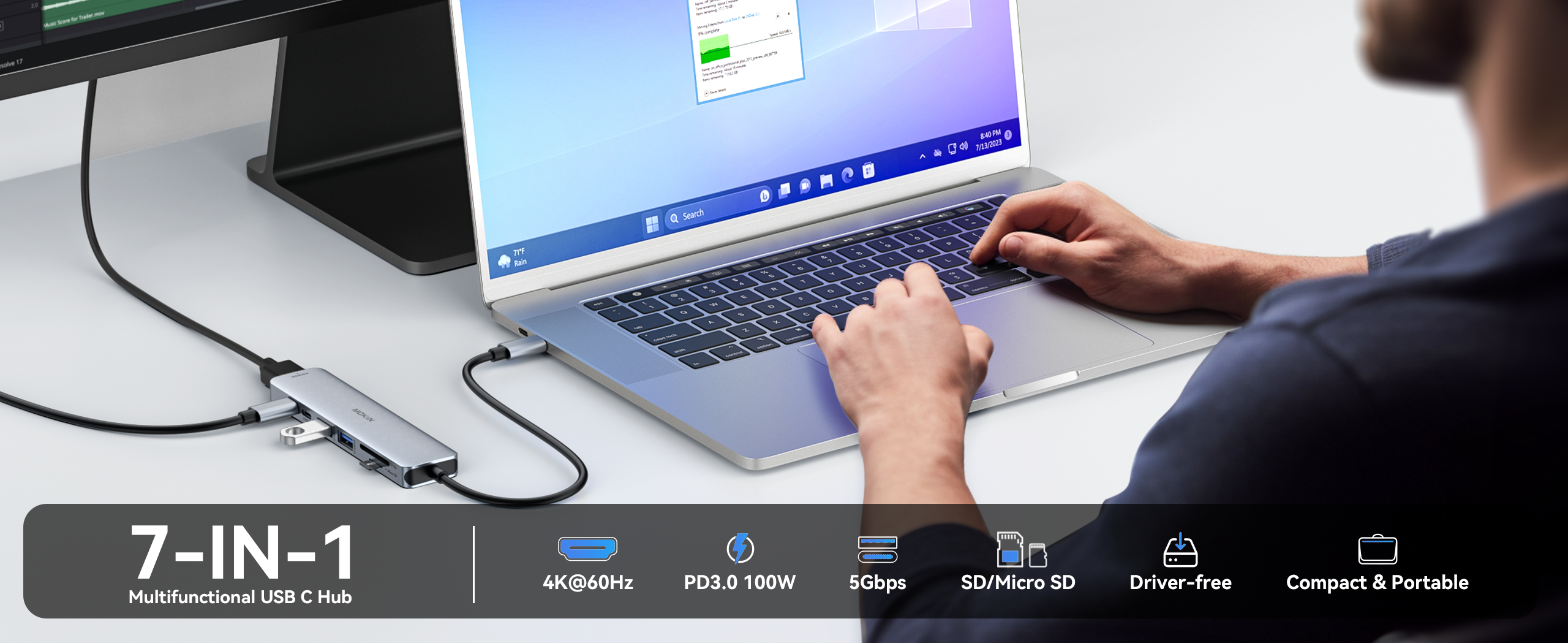 MOKiN 7 in 1 UsB c Dongle