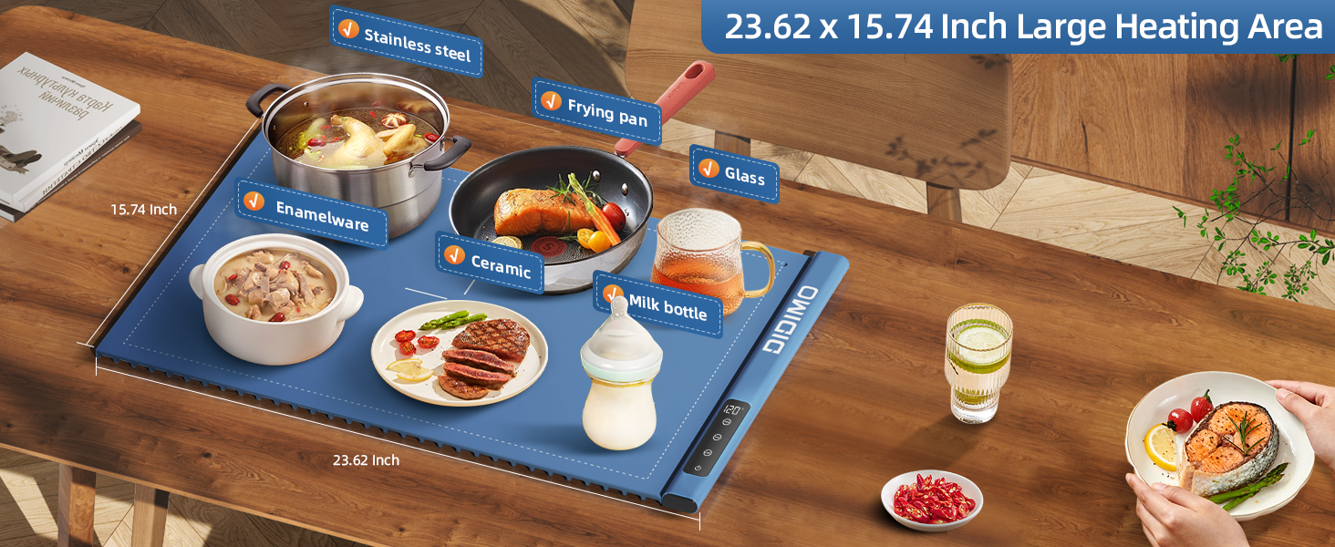 Extra-large heating area