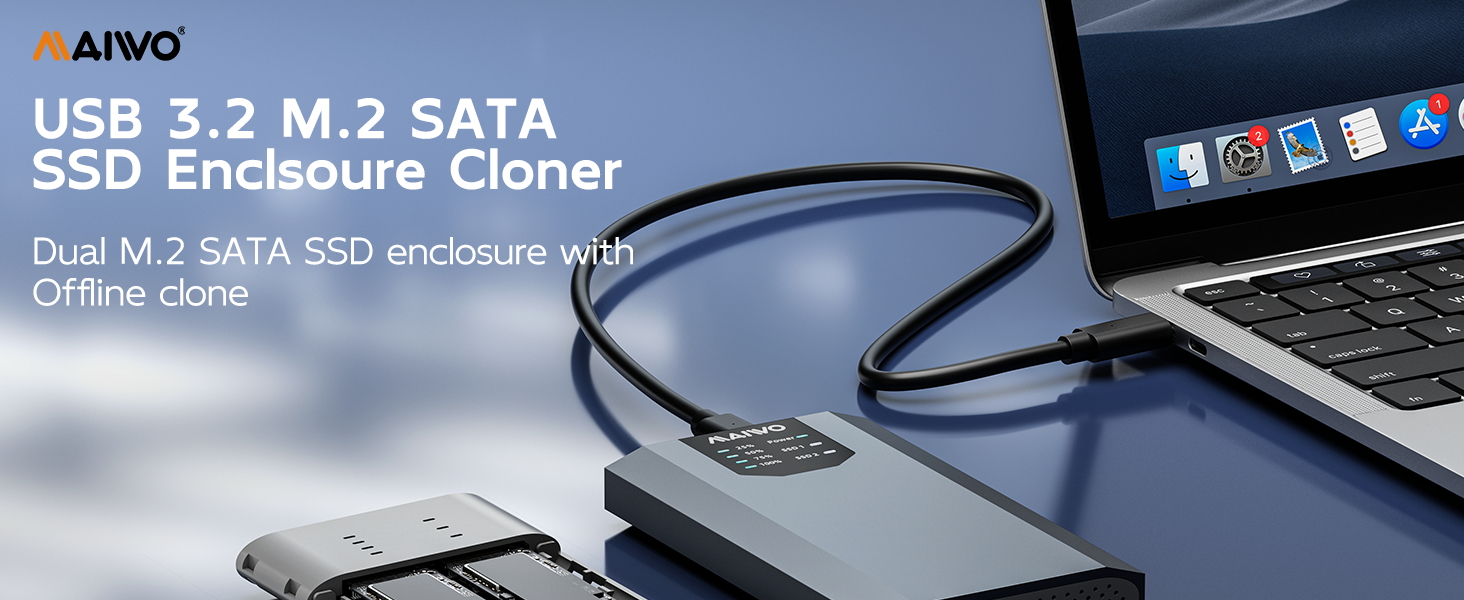 M.2 SATA SSD Enclosure Cloner