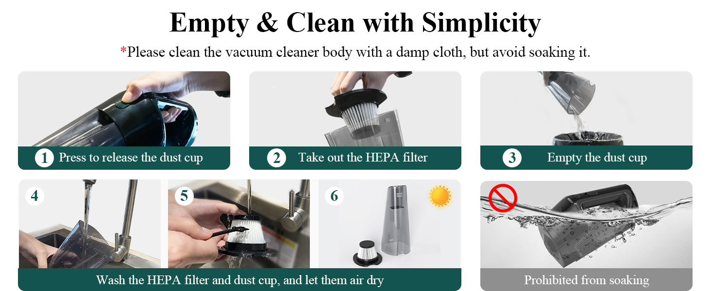 How to Empty & Clean the Dust Cup and Filter
