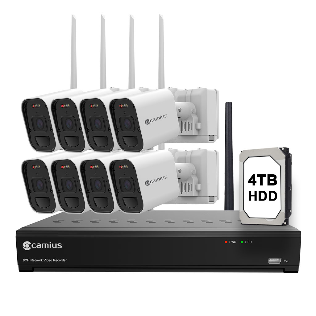 Wire-Free Security Camera System with 4K Battery-Powered Cameras and 8 Channel NVR