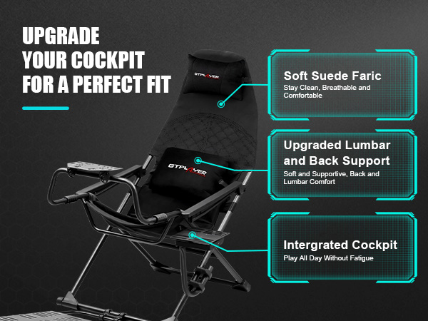 Sim Racing Cockpit for High Performance Adjustable & Foldable Sim Racing Flexible & Compact Supports