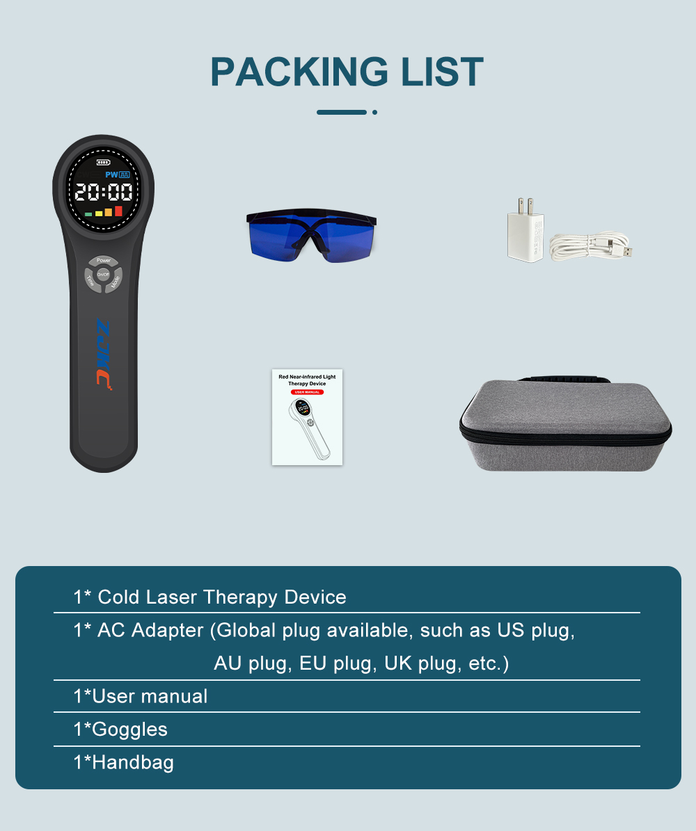 Cold Laser Therapy Device Packing List