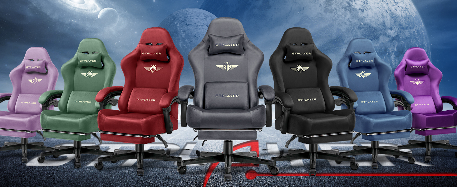 Gaming Chair, Big and Tall, High Back Ergonomic with Pocket Spring Cushion, Footrest, Lumbar Support