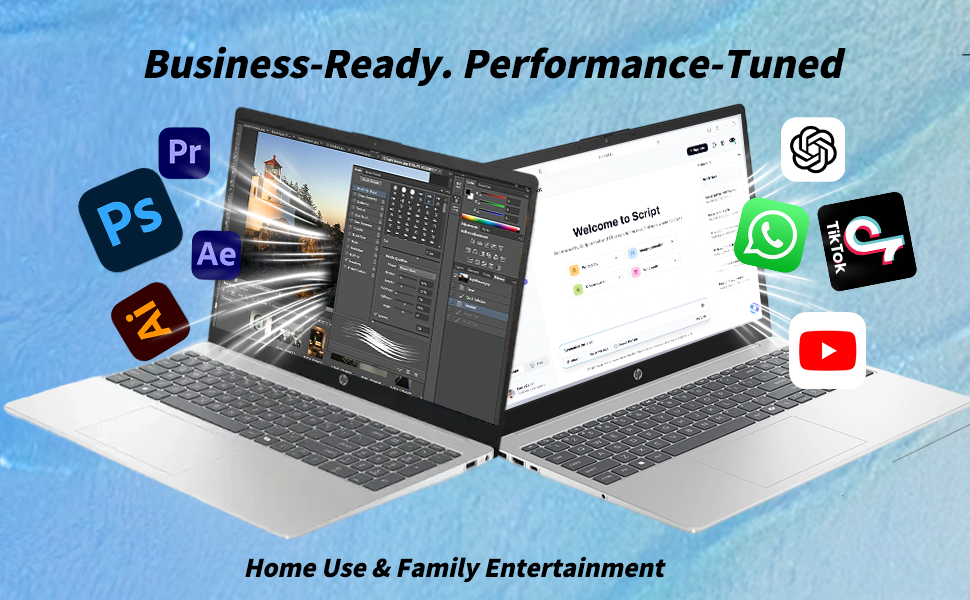 HP Business Laptop, Dual - Screen for Creativity & Entertainment