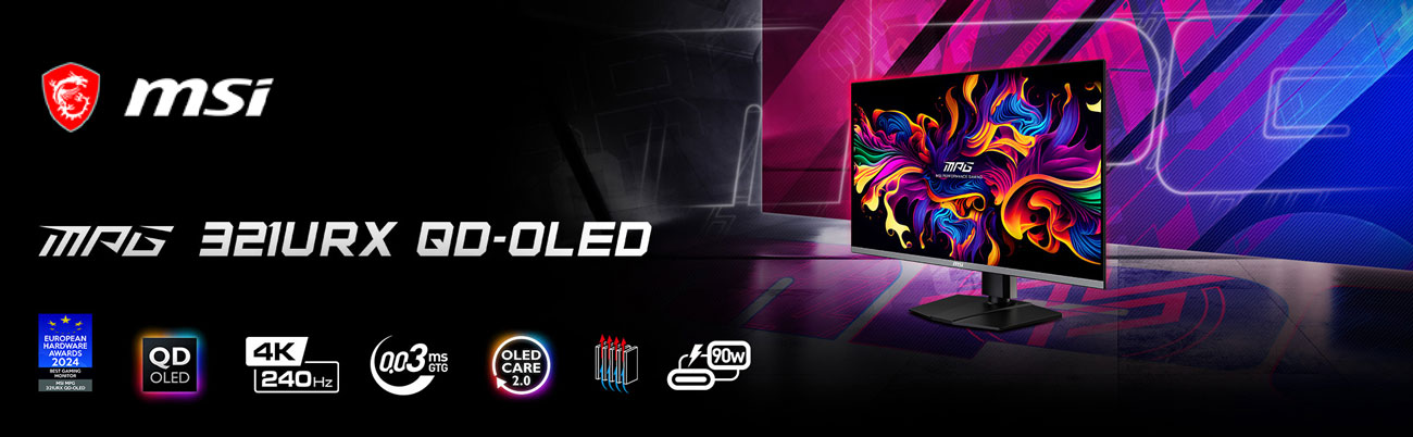 MSI MPG 321URX QD-OLED Gaming Computer Monitor