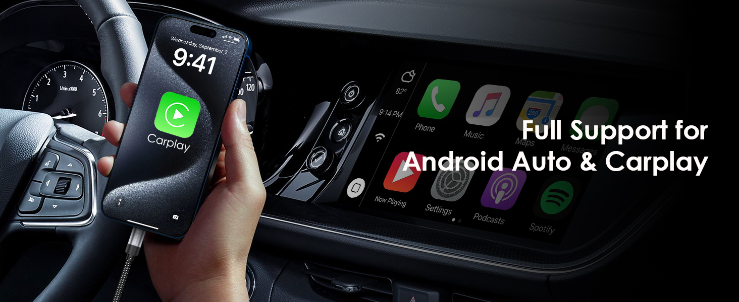 Full Support for Android Auto & Carplay